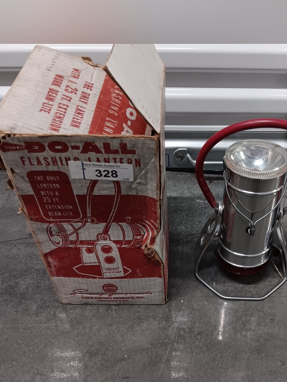 Vintage SNAPIT DO ALL Flashing Lantern Red Beam Light 1950/60s Tested Box Tags